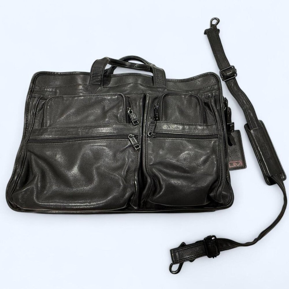 *SOLD* Vintage Tumi Alpha Expandable Large Briefcase Laptop Bag Napa Leather